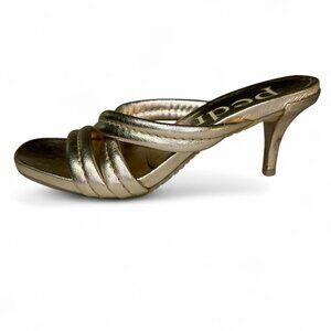 Pedro Garcia Women's Gold Cindy Sandal Size EU 38.5